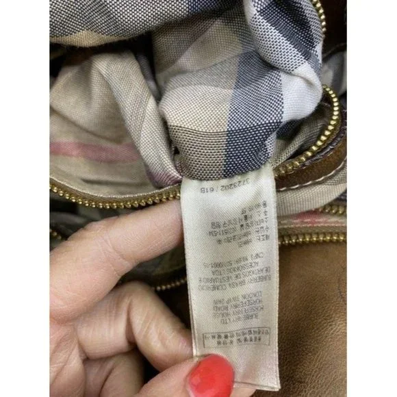 burberry vintage classic brown leather hobo bag - Picture 9 of 12